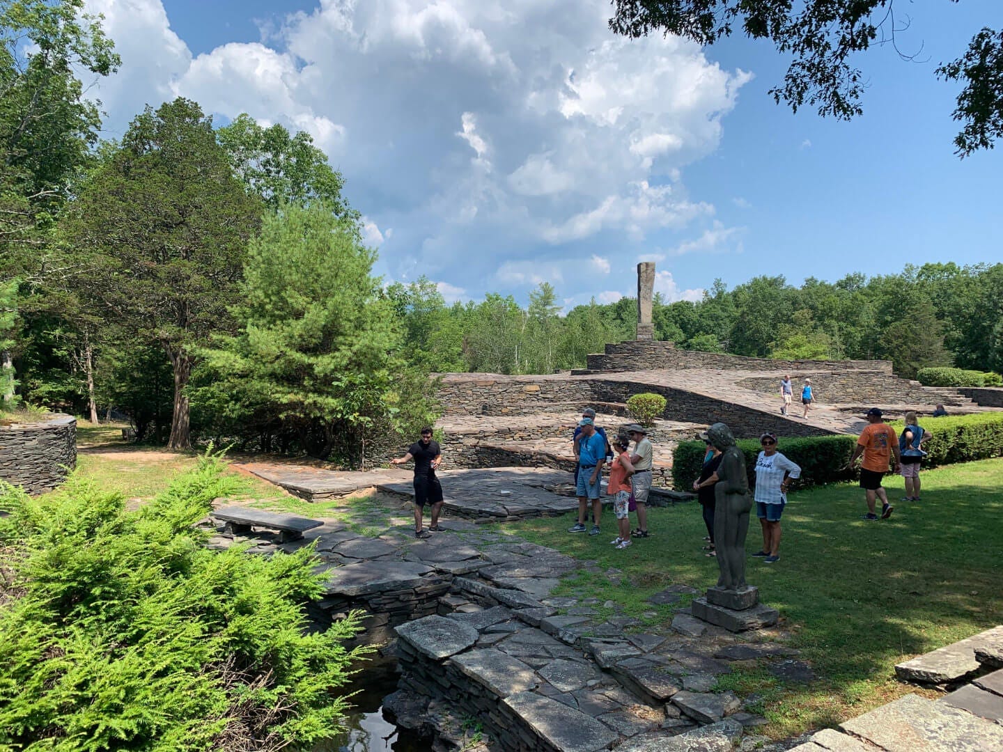 Visitors at Opus 40