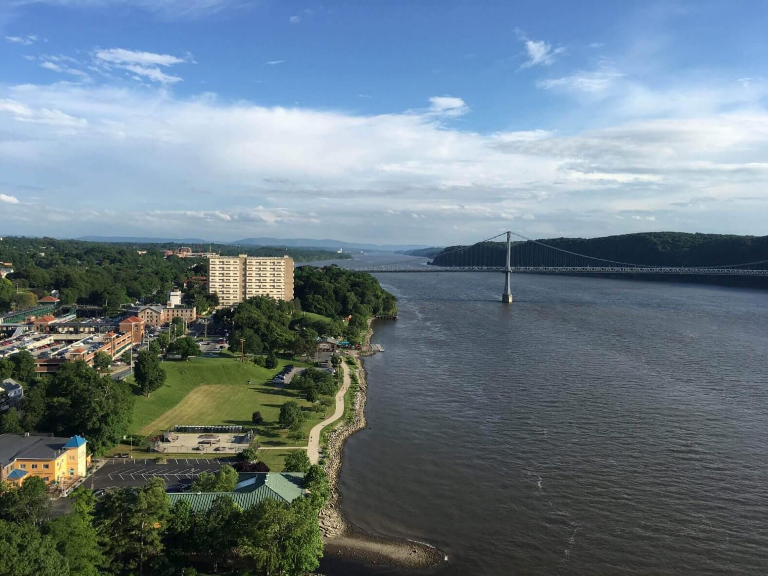 The view from the Walkway Over the Hudson, looking south down the Hudson River