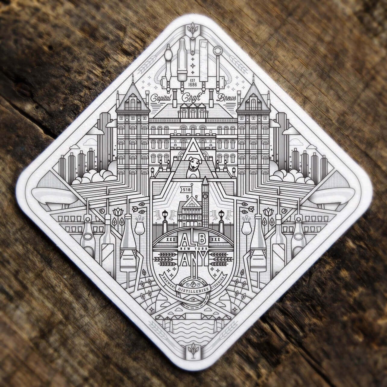 A coaster designed by Jared Schafer