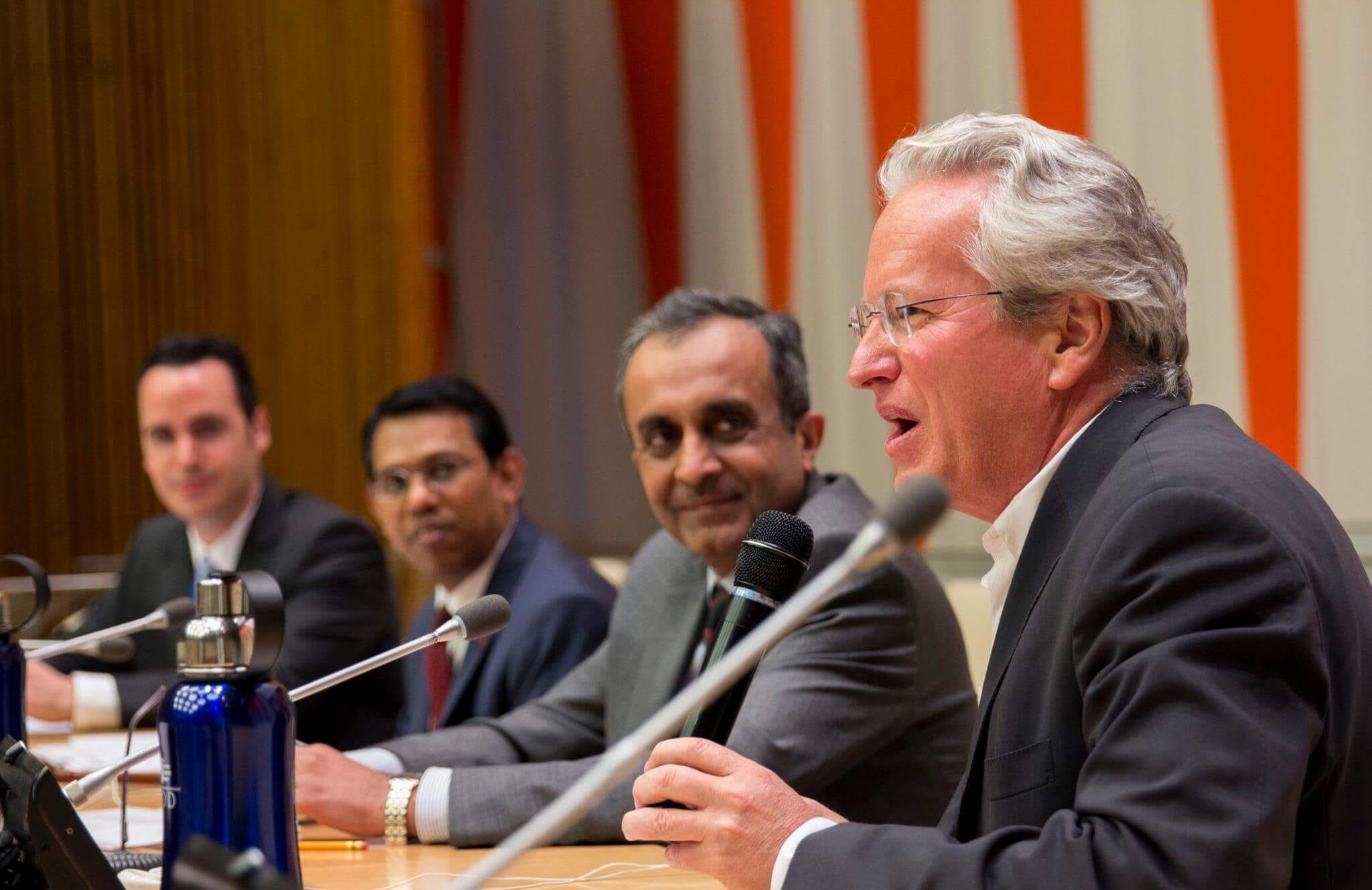 Jon Bowermaster talking about climate change and Antarctica at the United Nations.