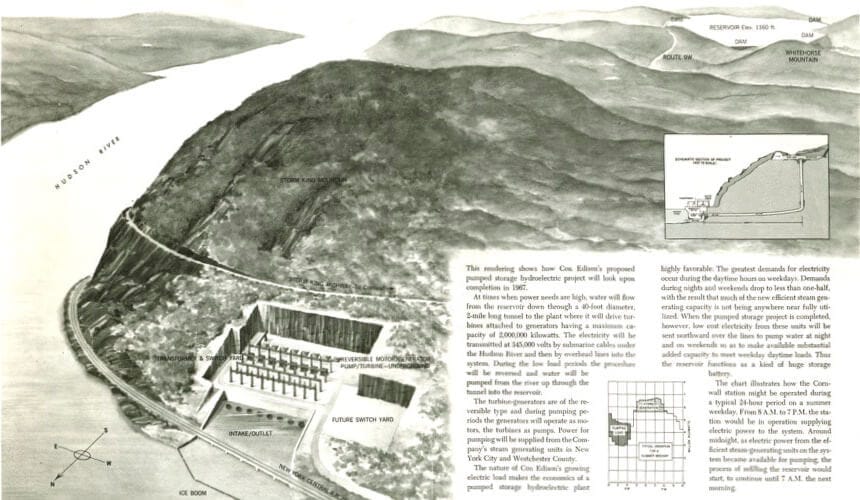 Schematic of the proposed Storm King Mountain power plant