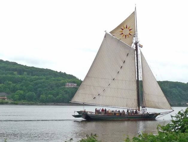 The Sloop Clearwater on the Hudson River