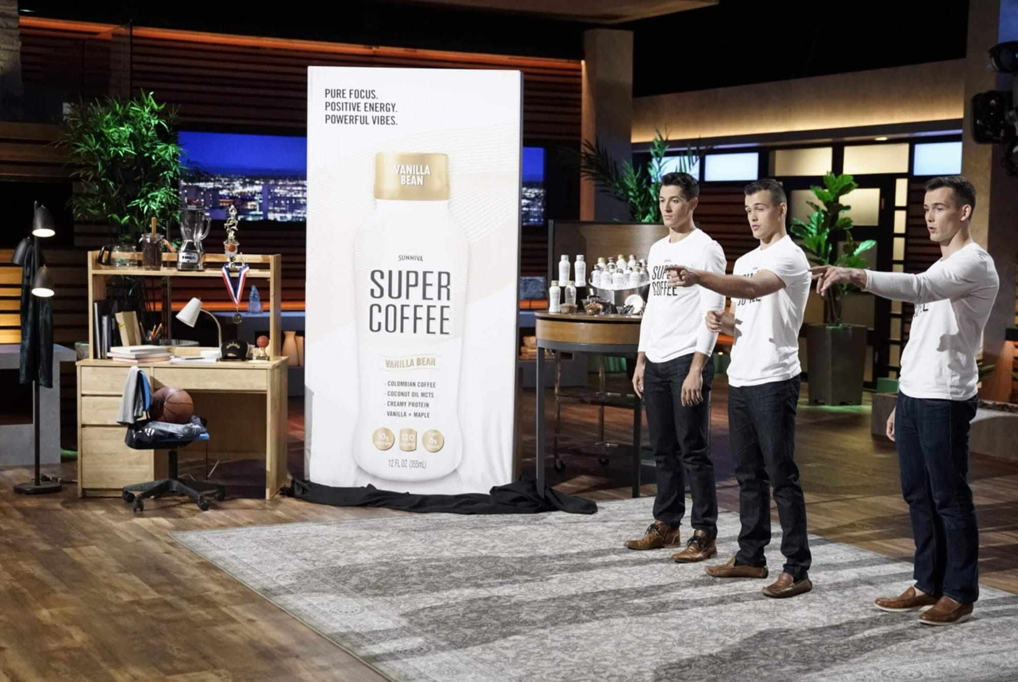 Jimmy DeCicco and his brothers pitching Super Coffee on Shark Tank